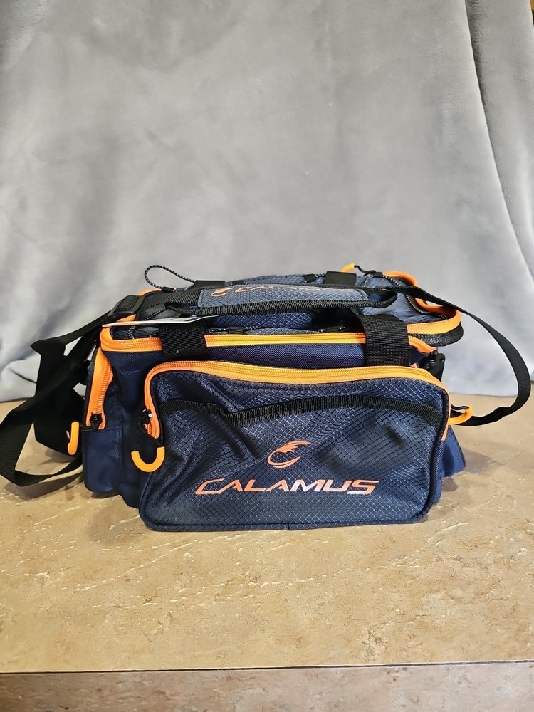 Calamus TB61 Canvas Tackle Bag Blue Orange Fishing Bag NEW
