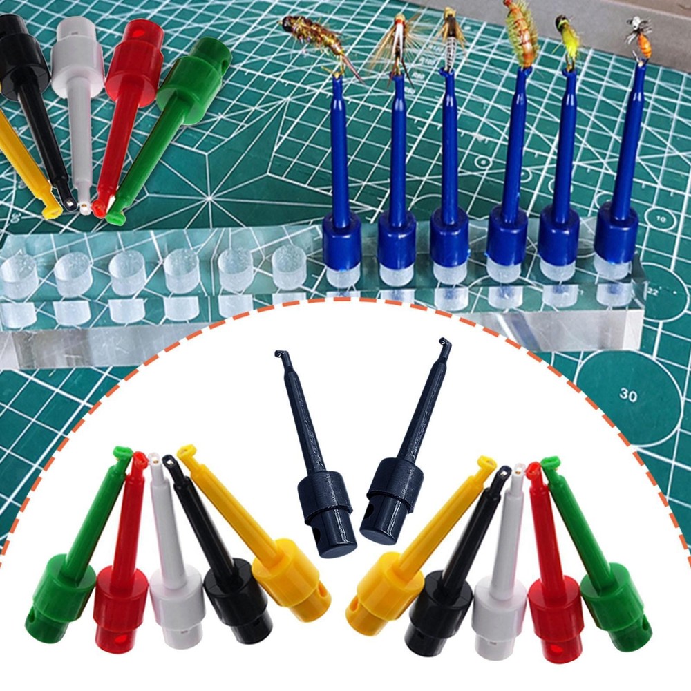 12 Pieces Fishing Lure Display Clips Accs for Fly Tying Sturdy Compact Alloy