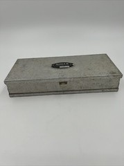 Vintage UMCO Corp. Model 10 Two Sided Aluminum Fishing Tackle Storage Box