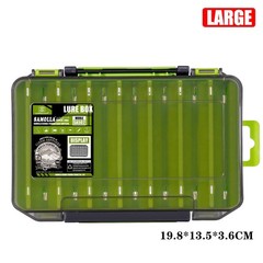 PC Storage Case Box Double Layer Fishing Tackle Hard Box Lure Organizer Portable