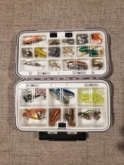 ​Fishing Tackle Box & USGI Hip Pouch Combo Fly River Shore Wading Gear
