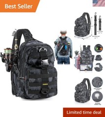 Lightweight and Comfortable Fishing Backpack with Water Resistance & 16 Pockets