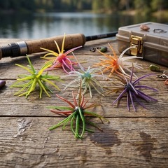 TPE Sea For urchin Mimic Lure 10cm 8.7g 6pcs for Shore and Boat Fishing