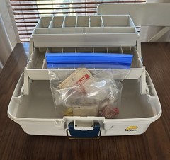PLANO 6102 Blue Tackle Box with 3 Tier Folding Trays – Extra Vtg Fishing Gear