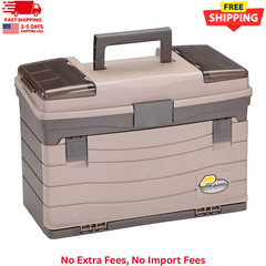 Plano Fishing Guide Series 4-Drawer Tackle Box, Graphite/ Sandstone NEW