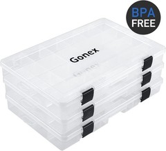 Fishing Tackle Boxes, 3600 3700 Tackle Trays with Adjustable Dividers, Clear …
