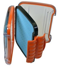 Fly Fishing Fly Box, Silicone insert, Double Sided, Waterproof with 12 Flies