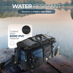 Fishing Tackle Bag – Salt Water Resistant Fishing Bag, 1000D PVC Waterproof Mate