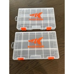 KastKing 2 Pack Tackle Box Clear Plastic Fishing Lure Storage Utility Trays 3600