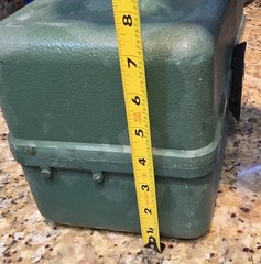 13″ Sears Plastic Fishing Tackle Box 3 Tier Tray Lure Fish Handle Made in USA