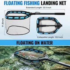 Fishing Gear- Fishing Rod and Reel Combos, Fishing Black Backpack With Rod&net