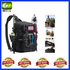 Versatile Fishing Bag with Two Rod Holders, Comfortable Fit & Waterproof Design