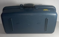 Vintage PLANO Model 6103-91 Tackle Box with 3 Tier Folding Trays Green Beige