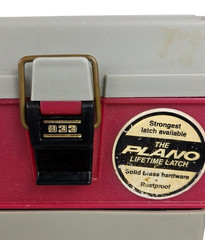 Vintage Plano Model 833 Tool / Tackle Box 3 Drawer w/ Top Storage Red & Gray USA