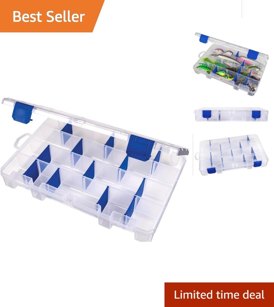 Outdoors 4007 Tuff Tainer | Translucent Fishing Tackle Box with 24 Compartments