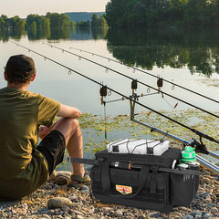 Waterproof Fishing Tackle Bag with Waterproof EVA Bottom (No Tackle Boxes in Pac