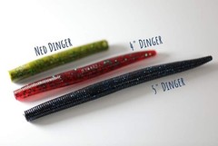 Yum Lures Fishing Lure YDG477 Yum Lures Dinger Worm 4” Bumblegum Yellow Swir…