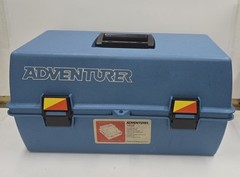 Vintage Flambeau Adventurer 1822 Blue 2-Tray Cantilever Tackle Box Fishing Gear