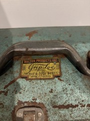 ~ Vintage Walton Grip-Loc Green All Steel Tackle Box ~ 6 Shelves No key 17x9x10