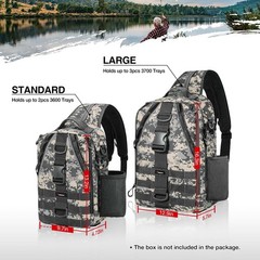 New Piscifun Fishing Backpack with Rod Holder, Lightweight Sling Bag Storge Gear