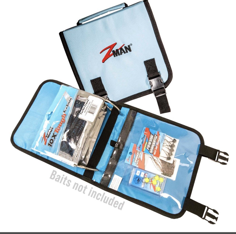Z-Man Bait BinderZ Tackle Binder Soft Sided Polyester 2-Pocket Blue