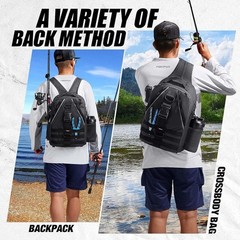 Water-resistant Fishing Tackle Bag Multi-functional Backpack Ergonomic Storage