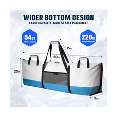 THKFISH Fish Cooler Bag Insulated Fish Kill Bag for Caught Fishing, 60x20x9in…