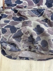 Vintage Orvis Fishing Tackle Bag Duck Hunter Camo Shoulder Messenger Leather
