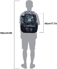 Fishing Tackle Backpack 10.6X7X1.65 Inches Waterproof Nylon Storage Compartments