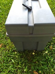 Vintage Plano LARGE Phantom Pro Gray Tackle Box Toolbox Box w/ Extras