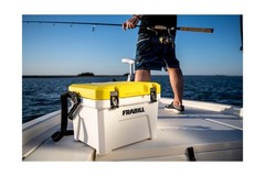 Frabill Magnum 19-Quart Live Bait Station – White & Yellow