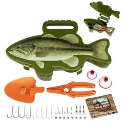 Outdoors Wild Bite Fishing Tackle Box Kit One Size Bass
