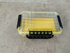 Plano 1460 Waterproof Utility Tackle Box Clear Yellow Case w Insert