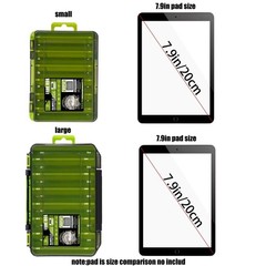SAMOLLA Compact Fishing Box Double Sided Lure Storage for Jigs Baits Accessories