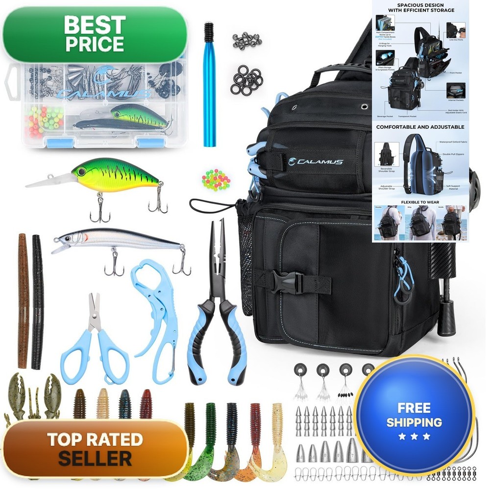 Calamus GearMaster Fishing Sling Tackle Bag Tool Set SLGCOBK