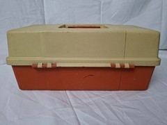 1980s Plano 2 Tier Fishing Tackle Box Model 5520 Great Condition (Empty)