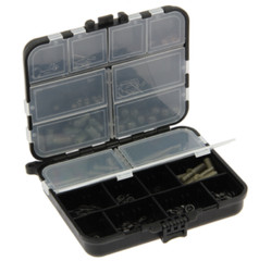NGT Fishing Tackle Set Carp Rig Accessory Box 175pc Hooks Beads Swivels Clips