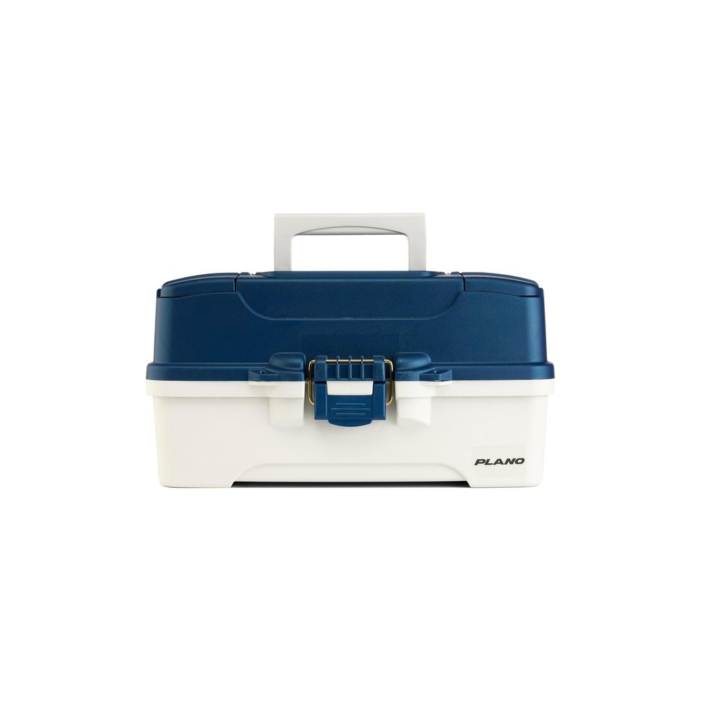 Plano Three-Tray Tackle Box, Blue/White, Rust-Proof Three-Tray, Blue/White