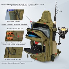 KastKing BlowBak Tactical Sling Standard, D: Desert Brown （14” X 8” X 6”）