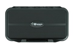 Waterproof Fly Box with Swing Leaf for Large Flies Black