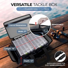 Reaction Tackle Fishing Tackle Bag – Salt Water Resistant Fishing Bag, 100