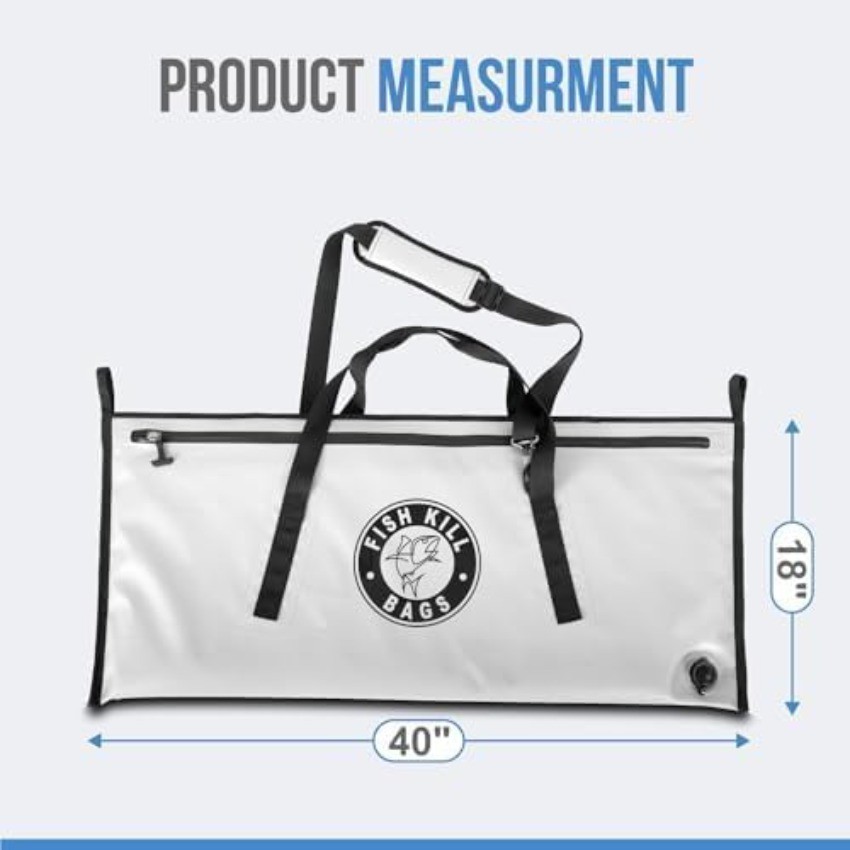 Flat PVC Tarpaulin Insulated Fish Cooler Kill Bag-Waterproof Fishing Cooler Bag