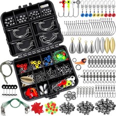 Fishing Gear Kit, 187pcs with Anti-Corrosion Accessories for All Anglers