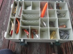 rebel excalibor 450 tackle box with contents