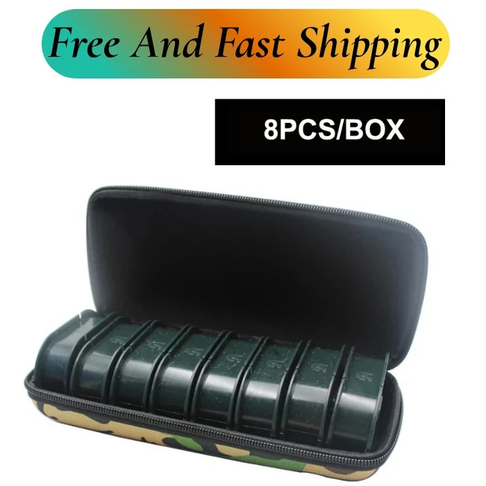 Carp Fishing Leader Storage Case Box Carp Fishing For Rig Storage 1 x 8Pcs