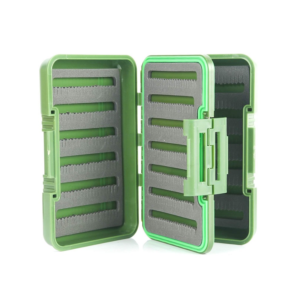 Maxcatch Double Side Waterproof Fly Fishing Box Olive 4 Inserts 5.9×4.1×1.7