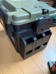 Tackle Box Olive Green Aging Mebaring Set Rare Fishing Model Limited Edition Acc