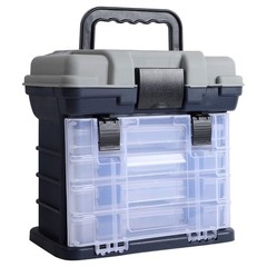 Fishing Tackle Box Kit, 4 Layers Portable Fishing Tackle Box Organizer with D…