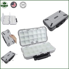 Water Resistant Fishing Box with Customizable Dividers for Tackle Organization