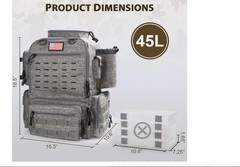 Fishing Backpack, Fishing Tackle Backpack with Rod Holders for 4 Boxes (Box Not